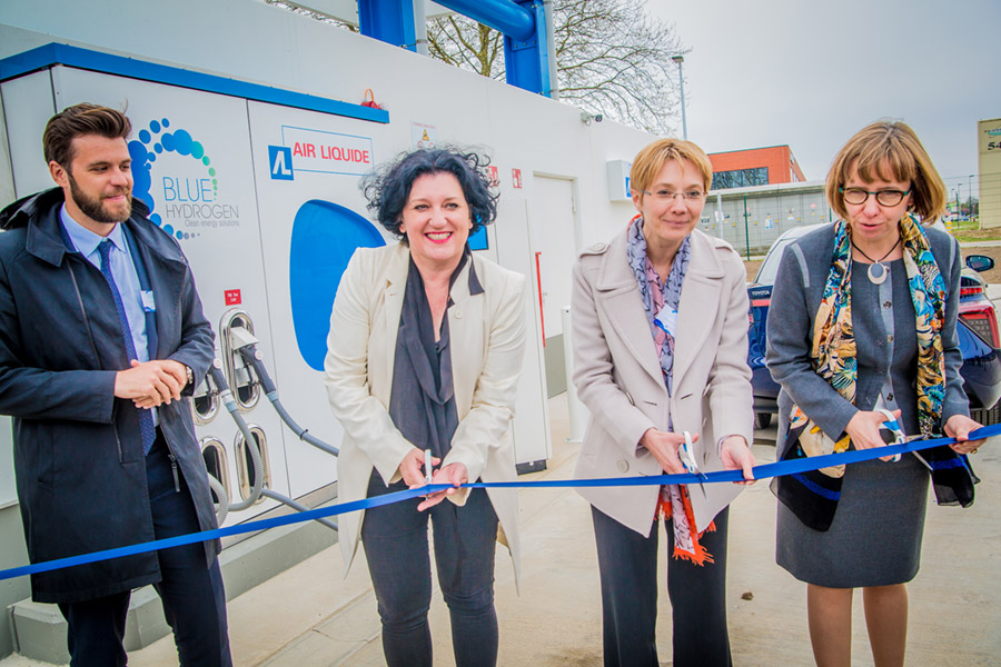 Air Liquide huldigt het eerste openbare waterstoflaadstation in België in