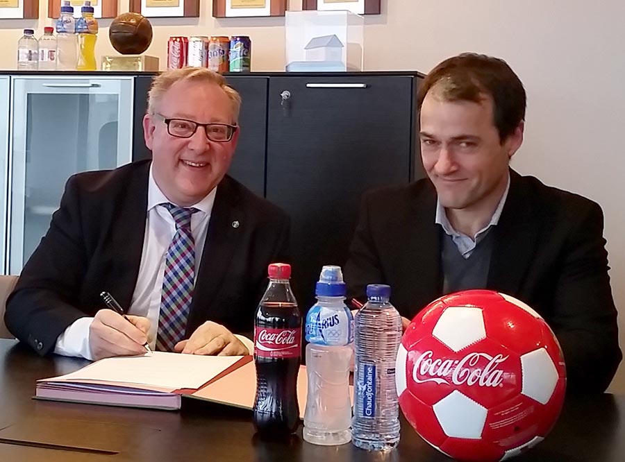 Samenwerking tussen Belgische Voetbalbond en Coca-Cola